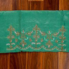 Organza Sea Green Unstitched Suit