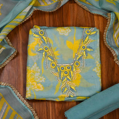 Burberry Sky Blue Unstitched Suit