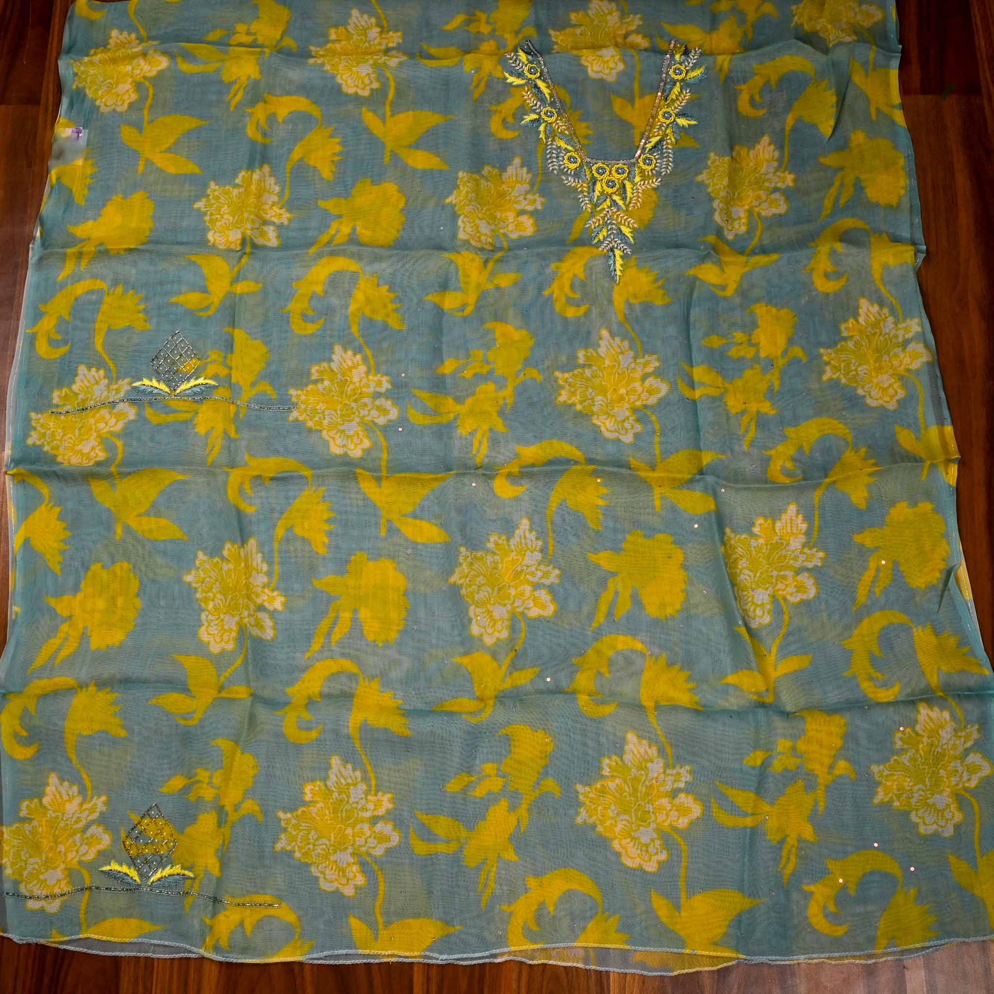 Burberry Sky Blue Unstitched Suit
