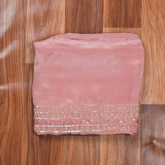 Organza Pink Unstitched Suit