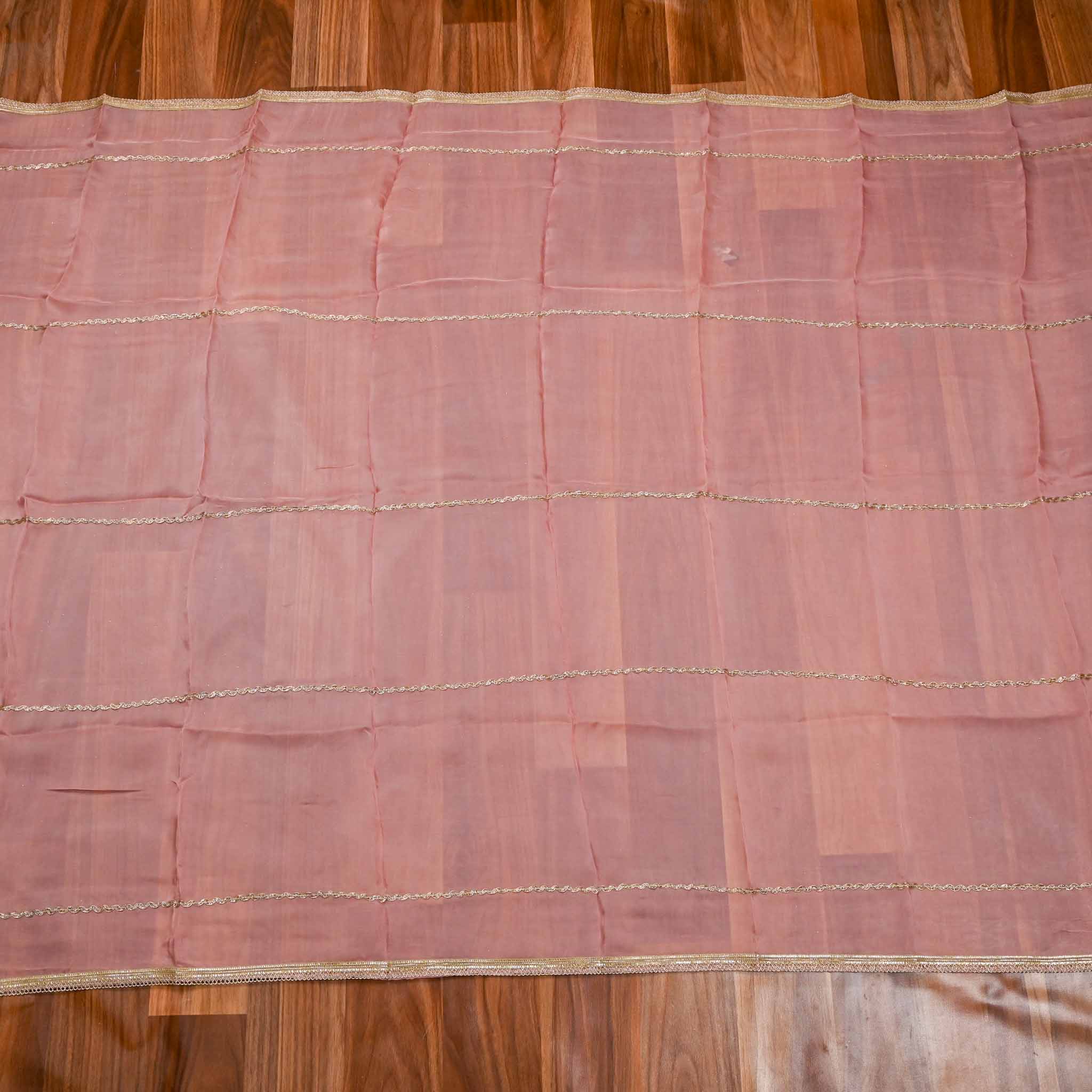 Organza Pink Unstitched Suit