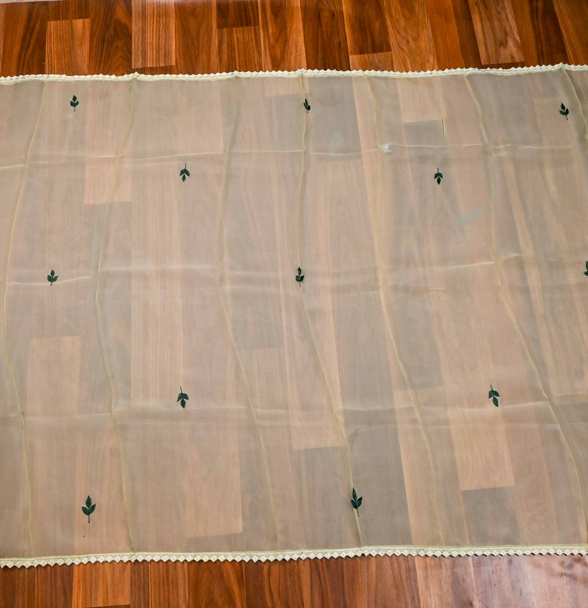 Organza Sea Green Unstitched Suit