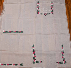 Organza Grey Unstitched Suit
