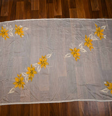 Cotton yellow Unstitched Suit