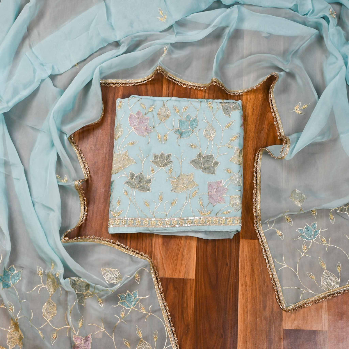 Organza Firoze Unstitched Suit