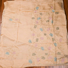 Organza Beige Unstitched Suit