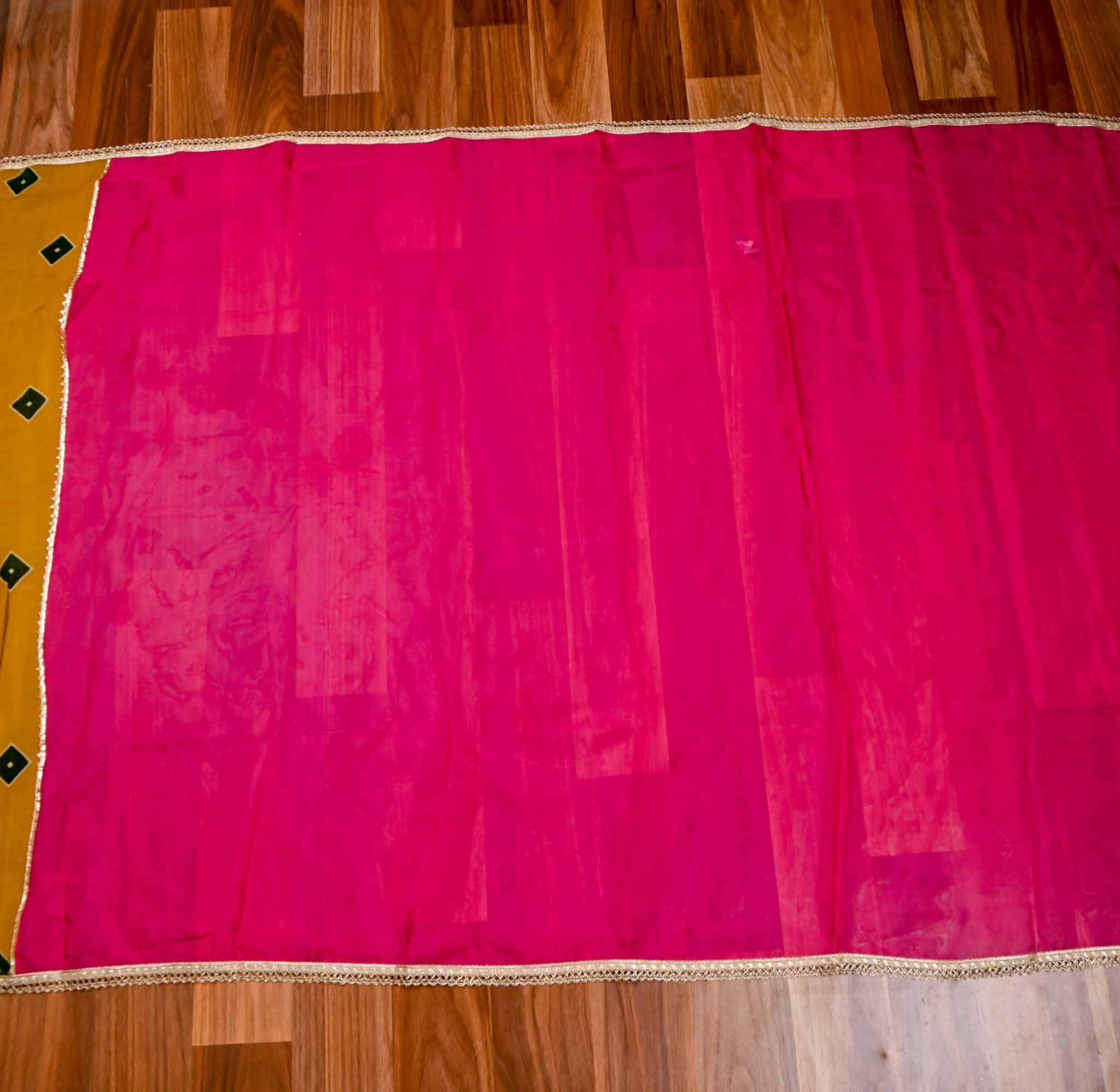 Organza Pink Unstitched Suit