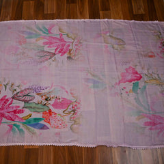 Pure Muslin Pink Unstitched Suit