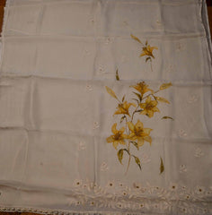 Organza Yellow Unstitched Suit