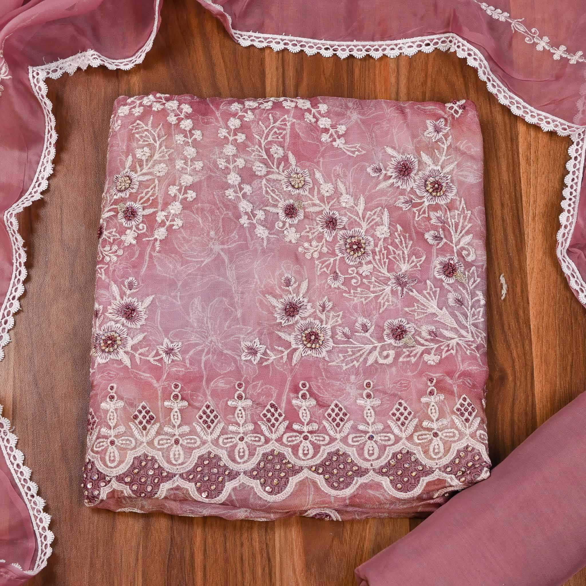 Burberry Baby Pink Unstitched Suit