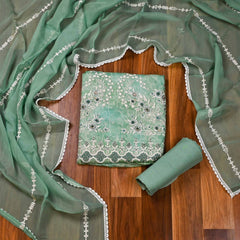 Burberry Sea Green Unstitched Suit