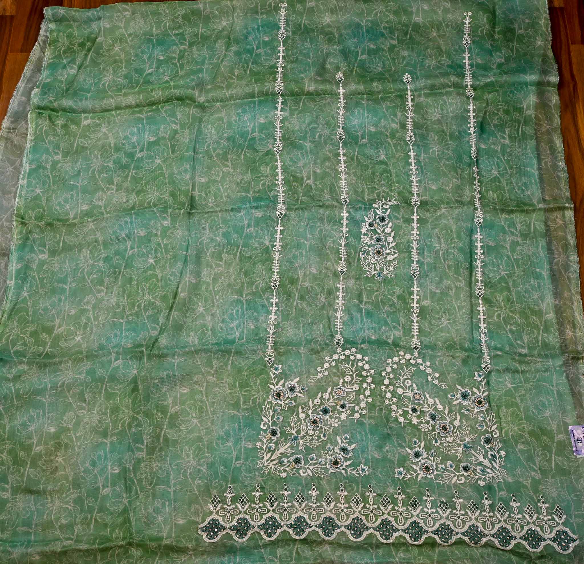 Burberry Sea Green Unstitched Suit