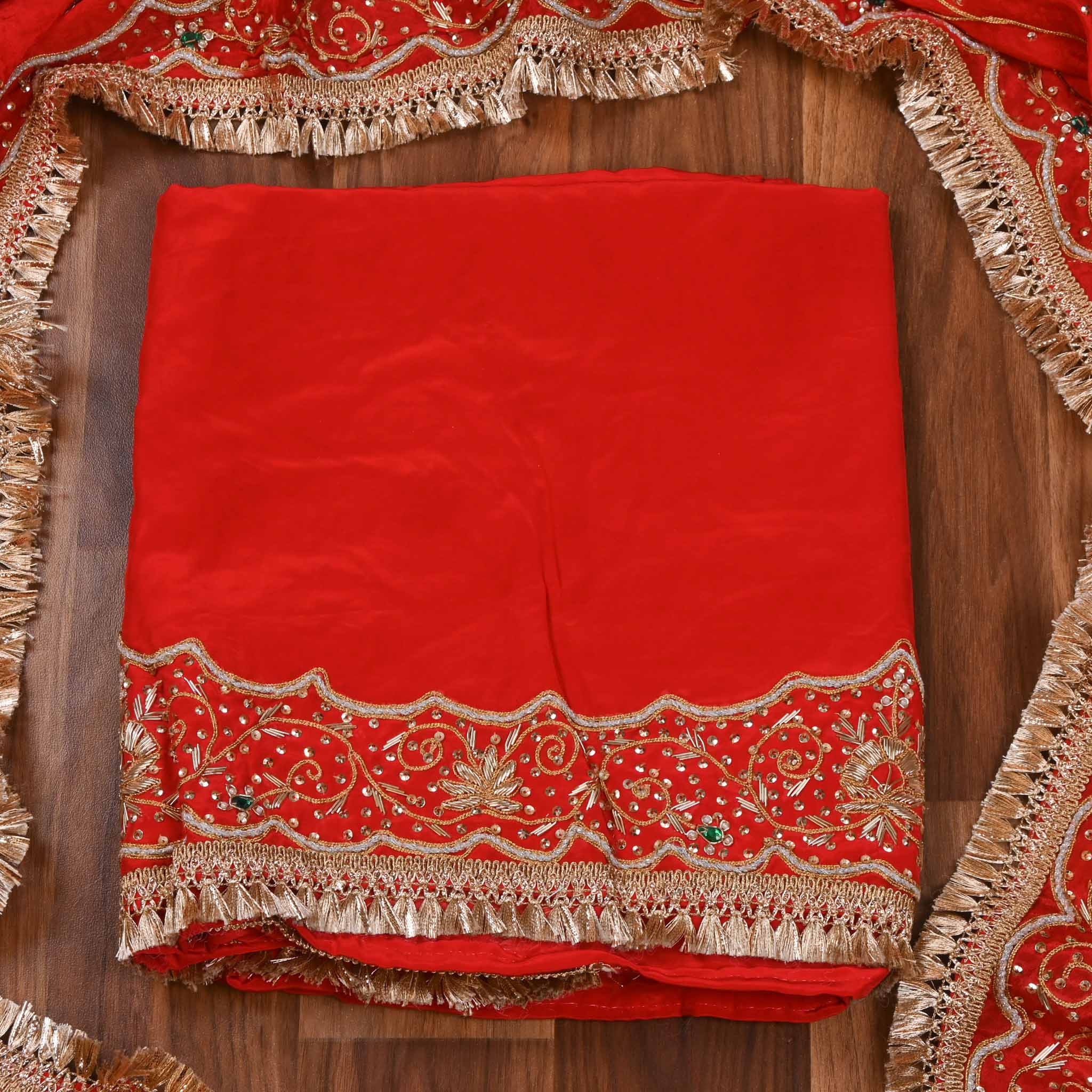 Crepe Red Unstitched Suit
