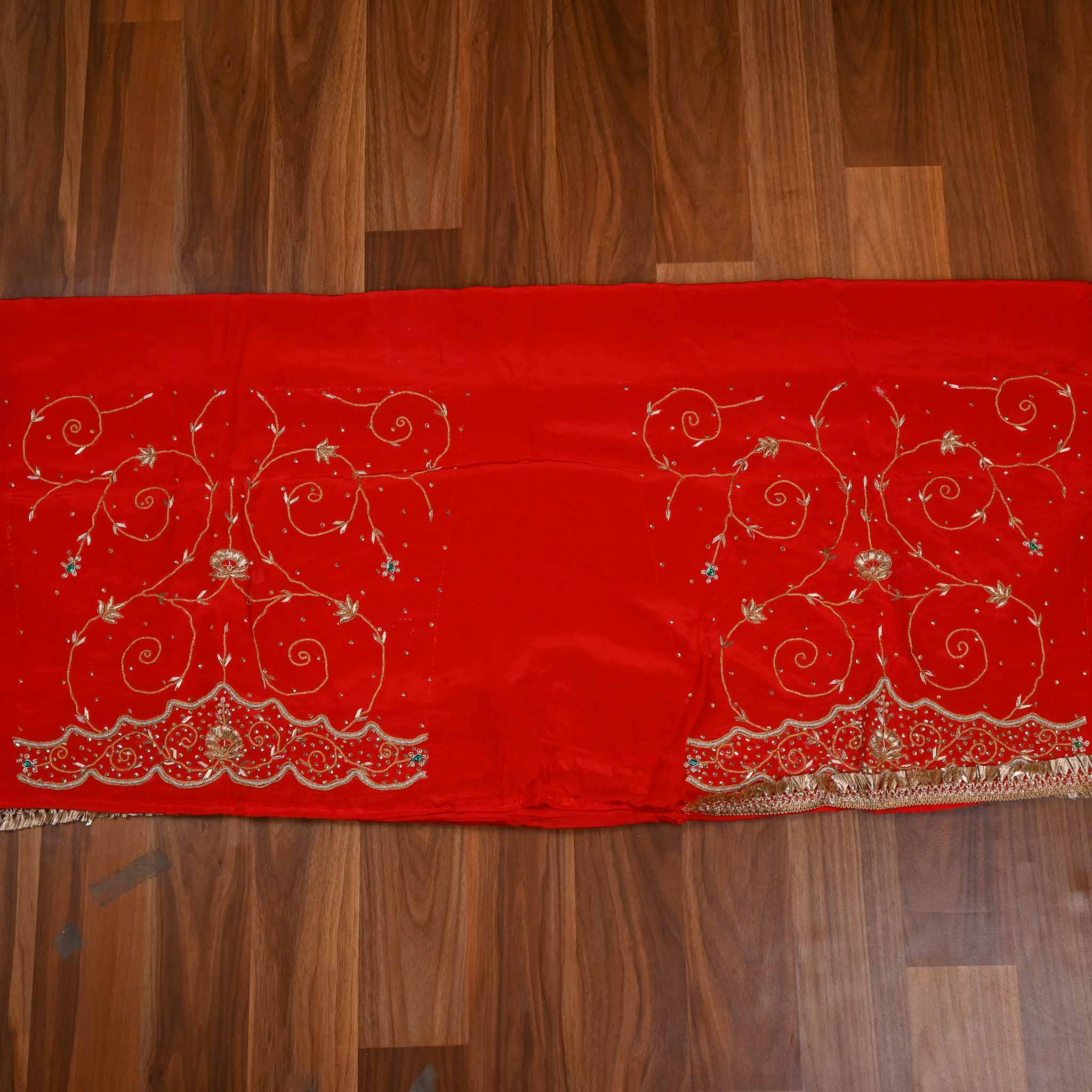 Crepe Red Unstitched Suit