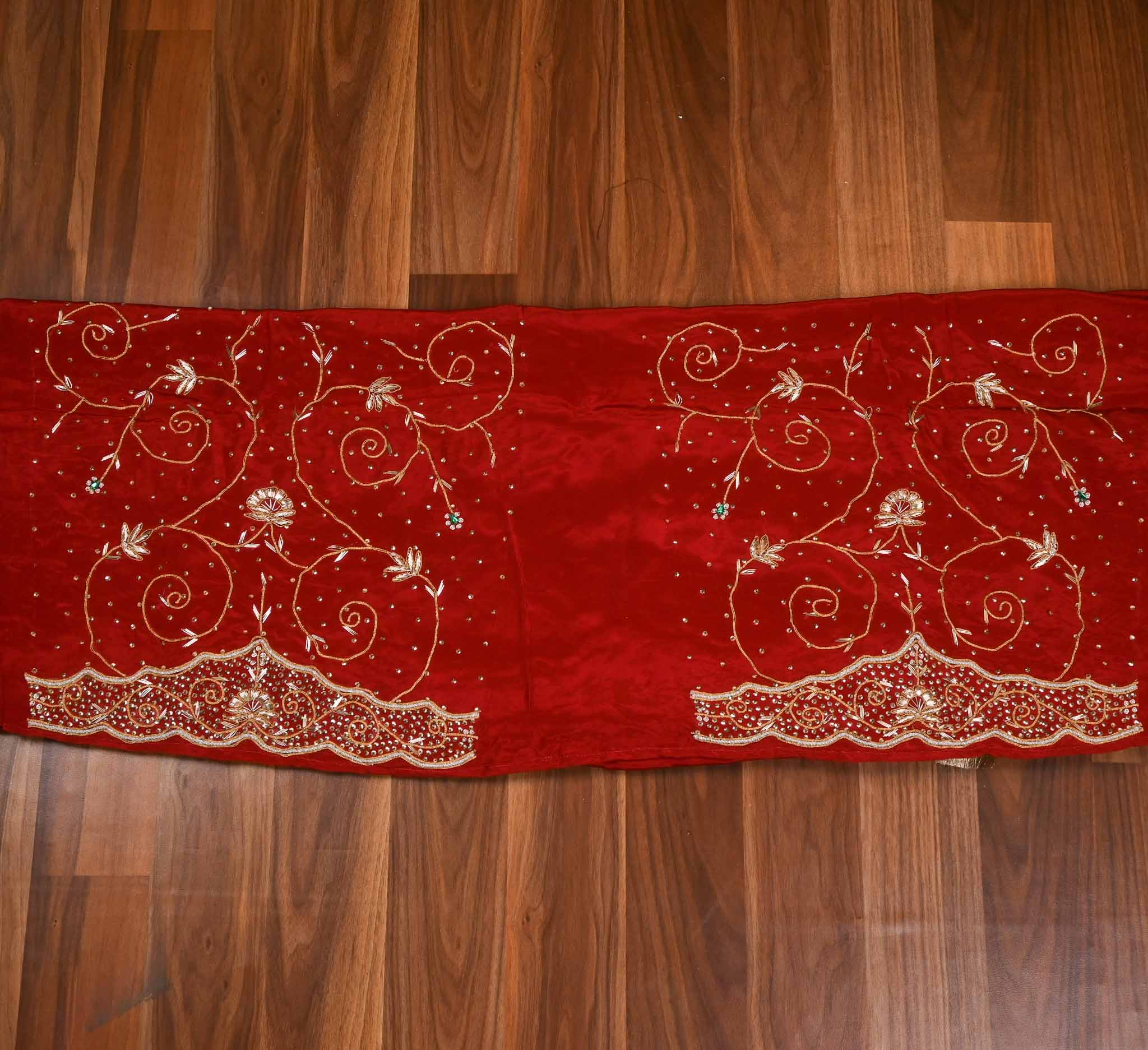 Crepe Maroon Unstitched Suit
