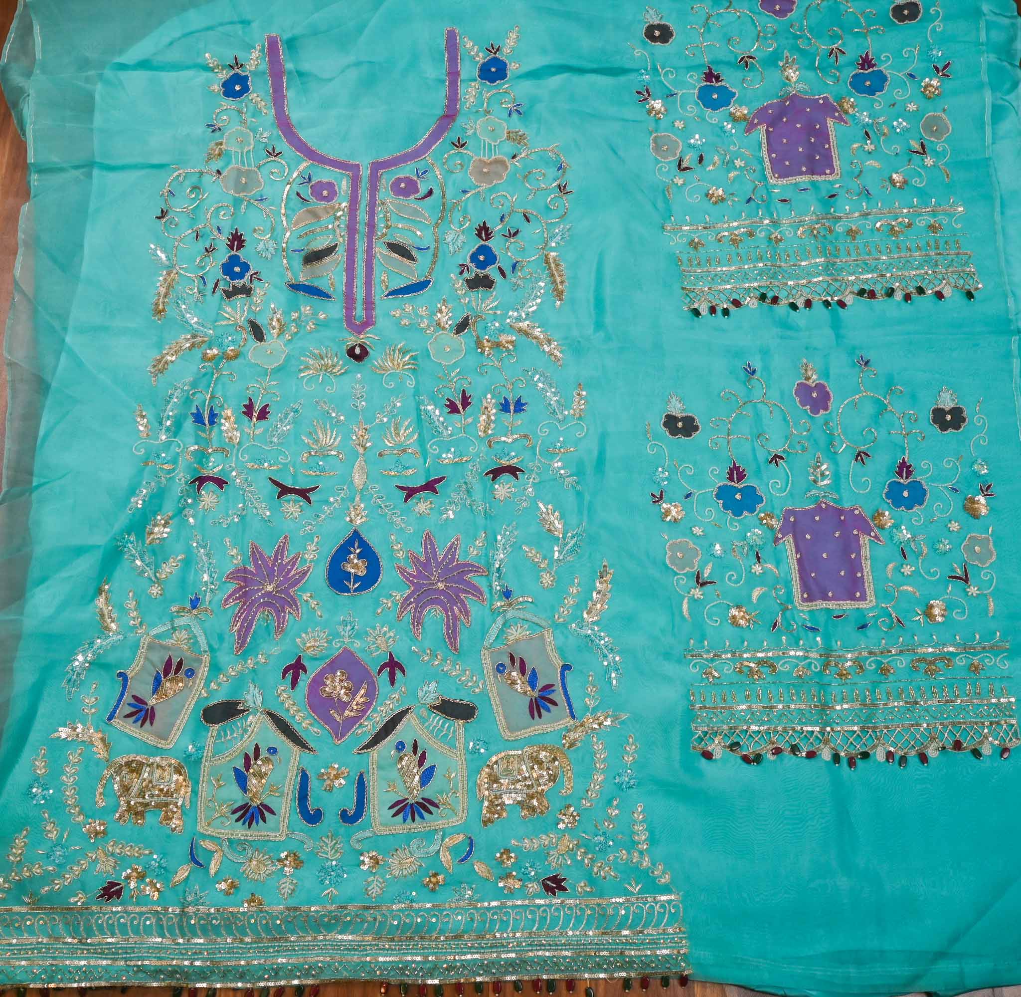 Organza Firoze Unstitched Suit