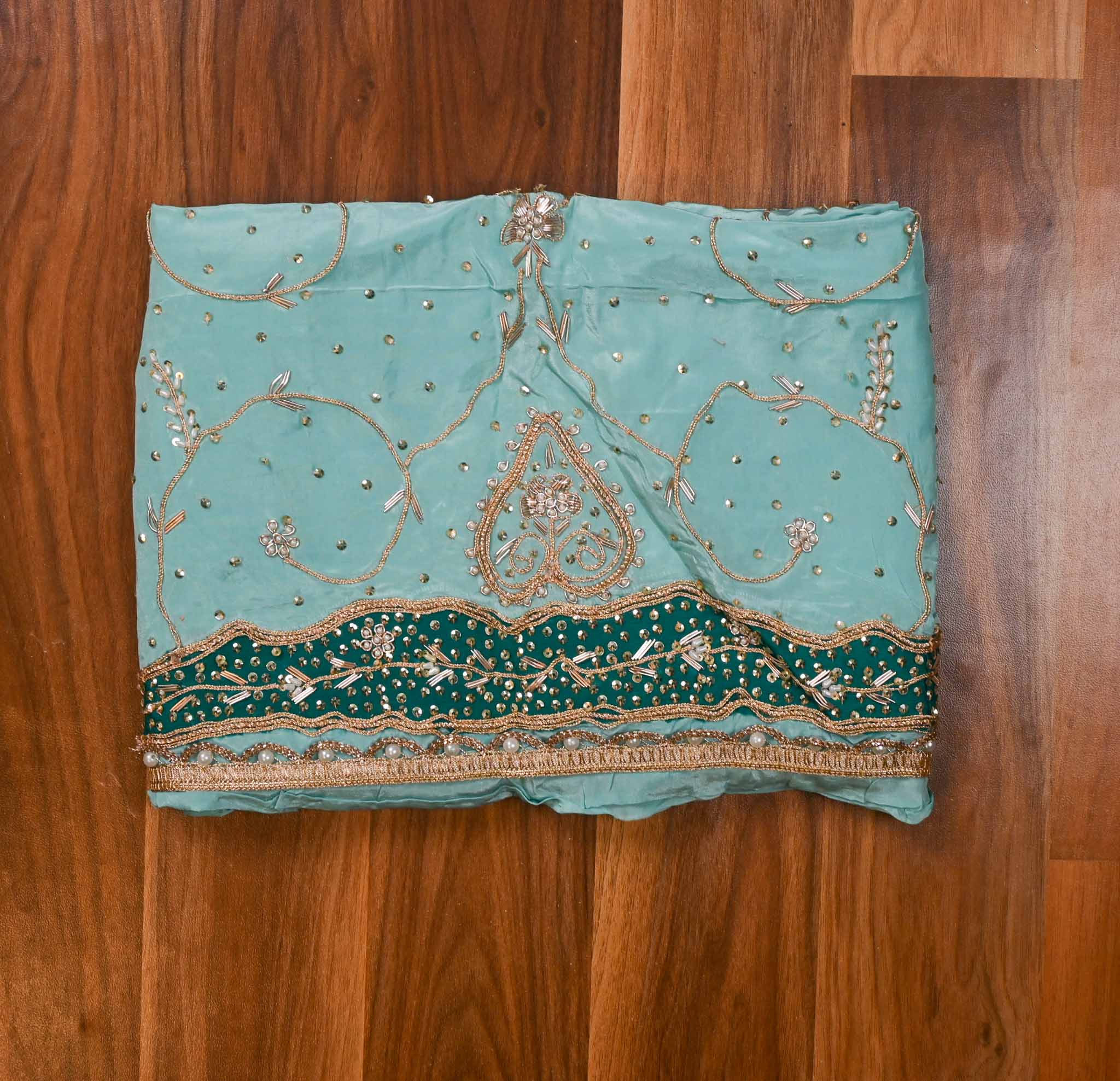 Glass Shimmer Sky Blue Unstitched Suit