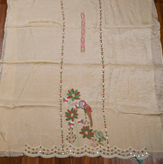 Crush Shimmer Off-White Unstitched Suit
