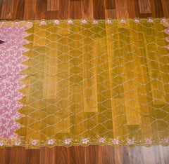 Crepe Yellow Unstitched Suit