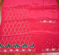 Crepe Pink Unstitched Suit
