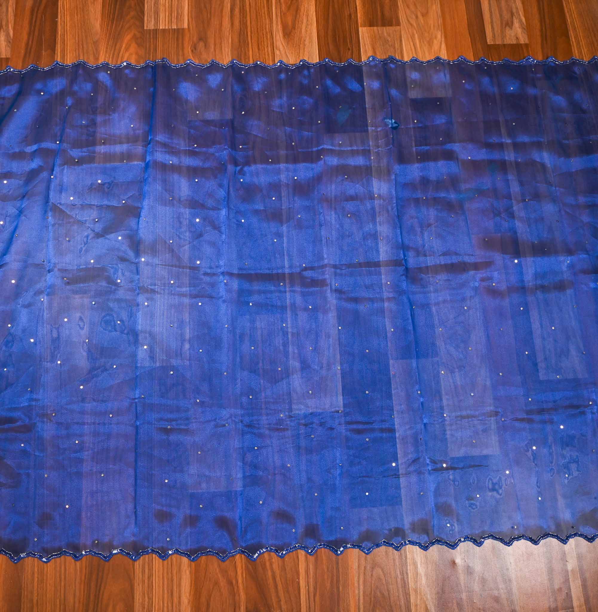 Glass Shimmer Blue Unstitched Suit