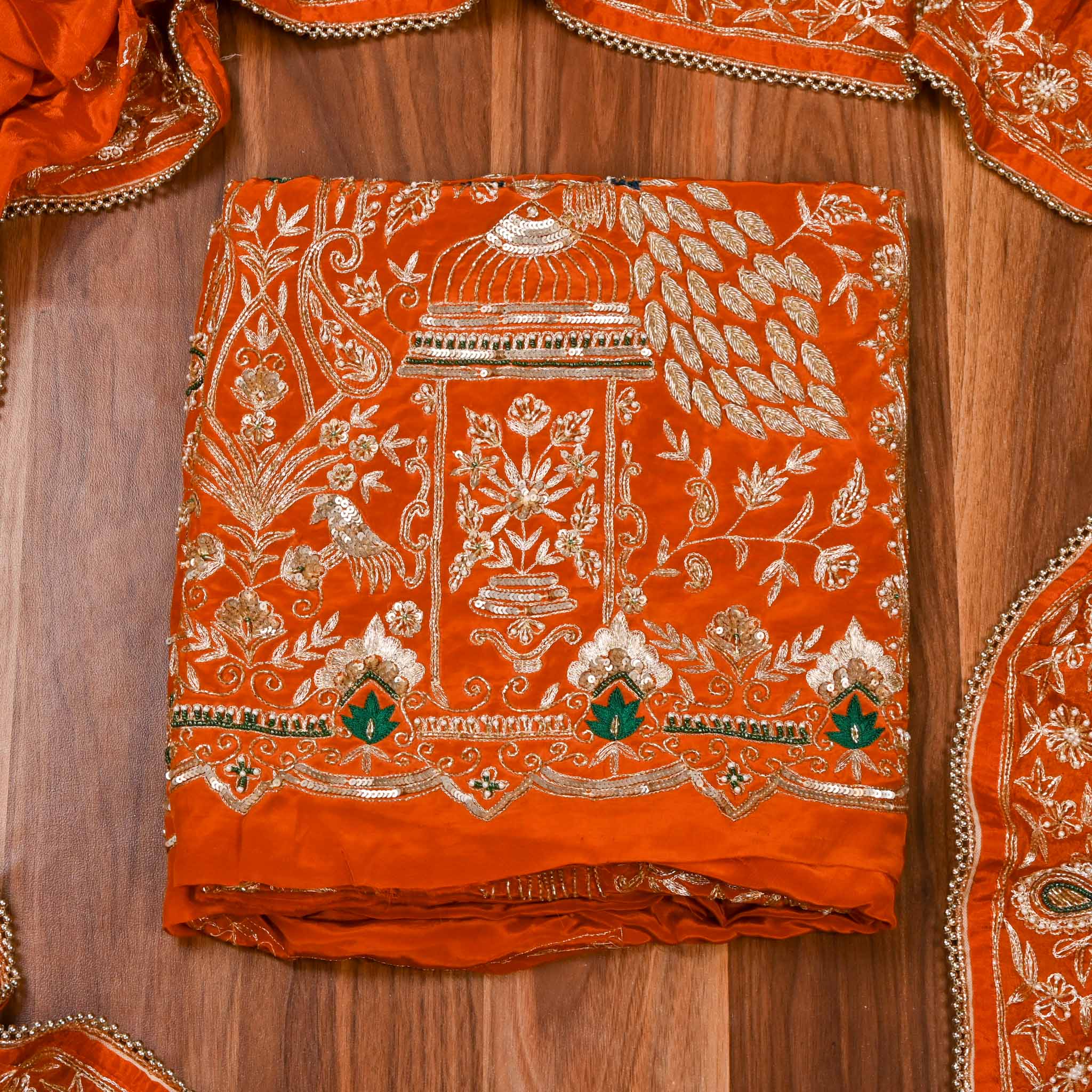 Crepe Rust Unstitched Suit