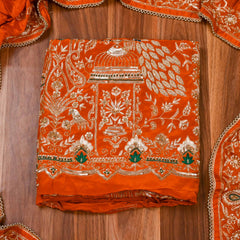Crepe Rust Unstitched Suit