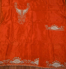 Glass Shimmer Orange Unstitched Suit