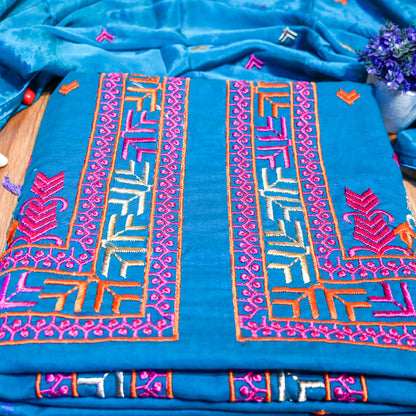 Ferozi  Phulkari Unstitched Suit