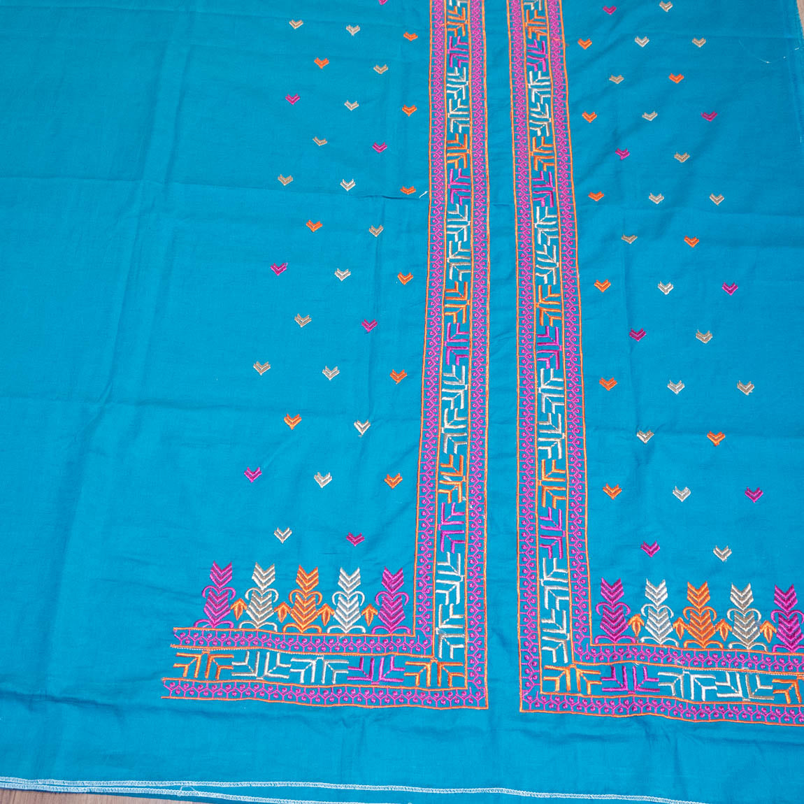 Ferozi  Phulkari Unstitched Suit